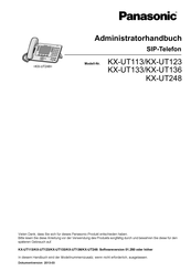 Panasonic KX-UT248 Administratorhandbuch
