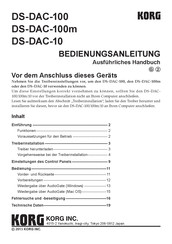 Korg DS-DAC-100 Bedienungsanleitung