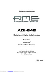 RME Audio ADI-648 Bedienungsanleitung