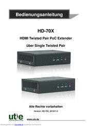 UTE HD-70X Bedienungsanleitung