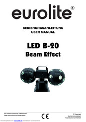 EuroLite LED B-20 Beam Effect Bedienungsanleitung