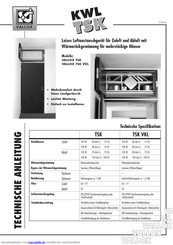 Vallox KWL TSK Technisches Handbuch