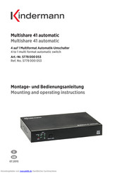 Kindermann Multishare 41 automatic Bedienungsanleitung