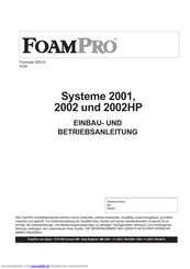 FoamPRO 2001 Betriebsanleitung