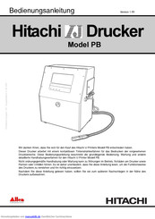 Hitachi IJ Printers Modell PB Bedienungsanleitung