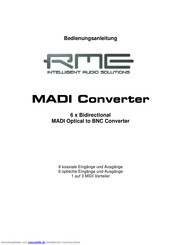 RME Audio MADI Bedienungsanleitung