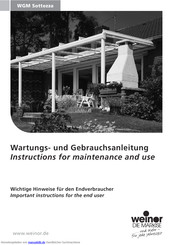 weinor WGM Sottezza Gebrauchsanleitung