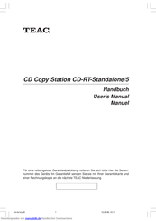 Teac CD Copy Station CD-RT-Standalone/5 Handbuch