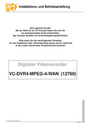 Vc VC-DVR4-MPEG-4-WAN Betriebsanleitung