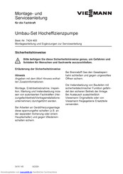 Viessmann Umbau-Set Hocheffizienzpumpe Serviceanleitung