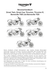 Triumph Thruxton Benutzerhandbuch