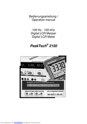 PeakTech 2150 Bedienungsanleitung