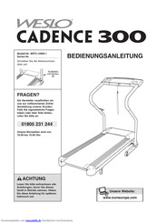 ICON Weslo cadence 300 WETL14905.1 Bedienungsanleitung
