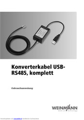 Weinmann USB-RS485 Gebrauchsanweisung