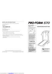 Proform 570 Bedienungsanleitung
