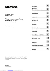 Siemens SITRANS TH400 Betriebsanleitung