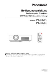 Panasonic PT- LX26E Bedienungsanleitung