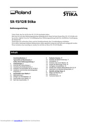 Roland SX-12 Stika Bedienungsanleitung
