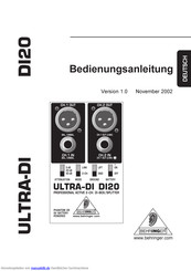 Behringer Ultra-di D120 Bedienungsanleitung