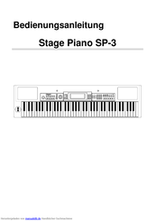 Music Store Stage Piano SP-3 Bedienungsanleitung