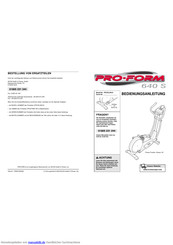 Pro-Form 640 s Bedienungsanleitung