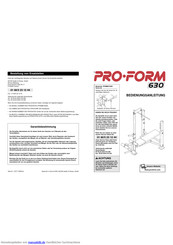 Pro-Form PFEMBE76300 Bedienungsanleitung