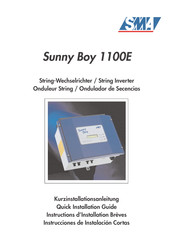 SMA Sunny Boy 1100E Kurzinstallationsanleitung