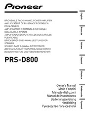 Pioneer PRS-D800 Bedienungsanleitung