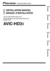 Pioneer AVIC-HD3-II Installationshandbuch