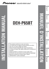 Pioneer DEH-P65BT Installationsanleitung
