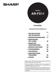 Sharp AR-FX11 Bedienungsanleitung