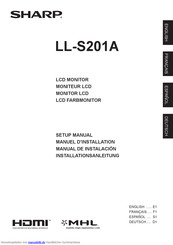 Sharp LL-S201A Installationsanleitung