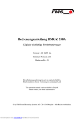 FMS BMGZ 650A Bedienungsanleitung