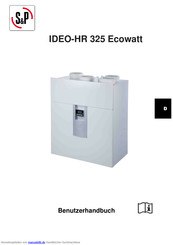 S&P IDEO-HR 325 Ecowatt Benutzerhandbuch