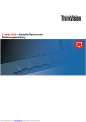 ThinkVision L1940p Wide Bedienungsanleitung