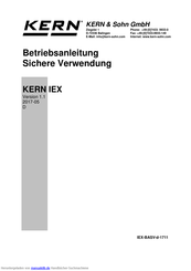 KERN IEX Betriebsanleitung