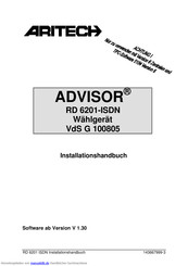 Aritech ADVISOR RD 6201-ISDN Installationshandbuch