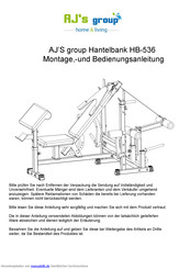 AJ's group HB-536 Montageanleitung Und Bedienungsanleitung