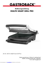 Gastroback Health Smart Grill Pro Bedienungsanleitung