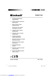 EINHELL TH-XG 75 Kit Originalbetriebsanleitung