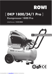 Rowi DKP 1800/24/1 Pro Originalbetriebsanleitung