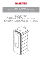 Palazzetti ECOFIRE SABINA IDRO Produkthandbuch