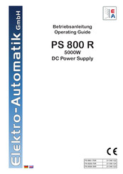 Elektro-Automatik PS 8500-30 R Betriebsanleitung