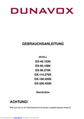 Dunavox DX-46.103K Gebrauchsanleitung
