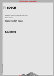 Bosch Solid 8000 E Installationsanleitung