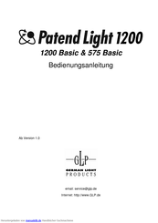 GLP Patend Light 575 Basic Bedienungsanleitung