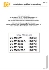 VC M12BW-A Installation Und Betriebsanleitung