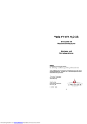 Spartherm Varia 1V H2O XS Montageanleitung Und Bedienungsanleitung