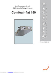 zehnder Comfoair flat 150 Betriebsanleitung