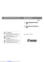 Conrad Electronic Soundlevel-Calibrator 326 Bedienungsanleitung